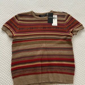 Lauren, Ralph Lauren Stripe Sweater Short Sleeve